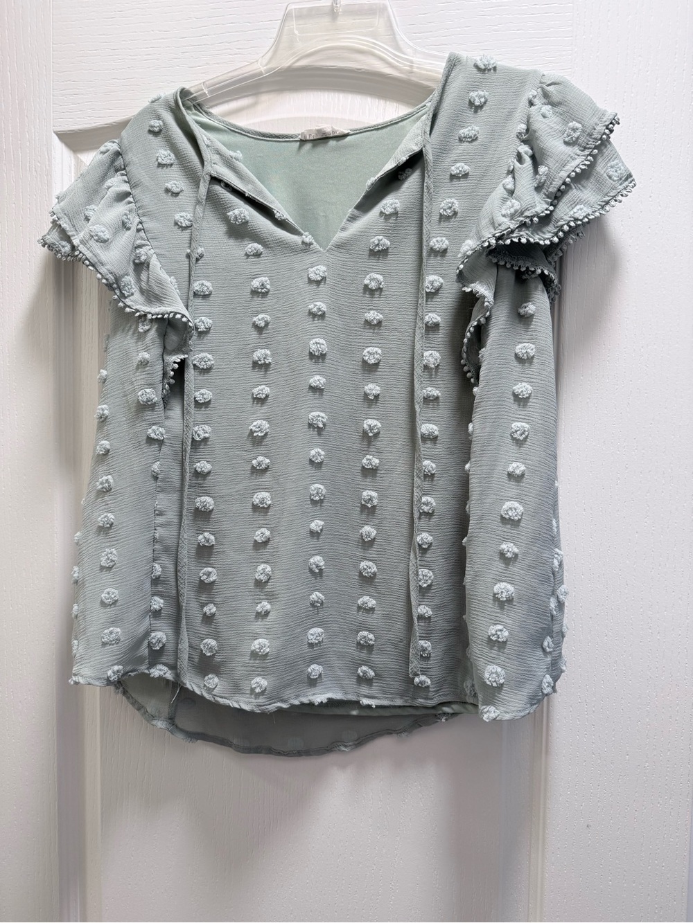 Blu Pepper Light Sage Green Blouse